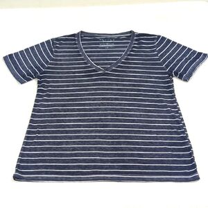 Lucky Venice Burnout Denim Blue Top L  NWOT